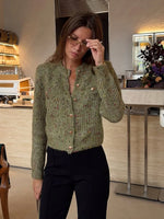 Pastel Gradient Striped Knit Cardigan