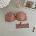 Seamless Strapless Push Up Bra