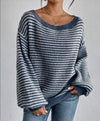 Oversized Striped Knit Sweater