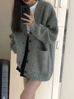 Oversized Fit Knitted Cardigan Sweater