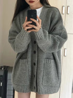 Oversized Fit Knitted Cardigan Sweater