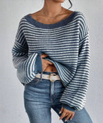Oversized Striped Knit Sweater