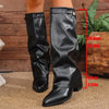 Fold Over Knee High Boots