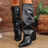 Fold Over Knee High Boots