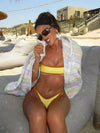 Pastel Gradient Striped Knit Cardigan
