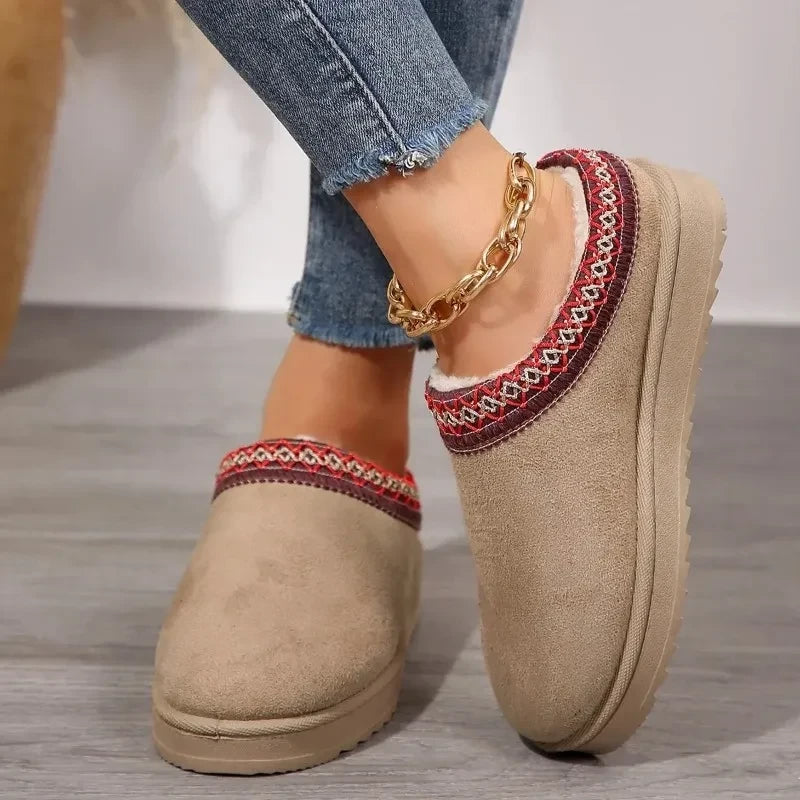 Faux Suede Cashmere Winter Slippers - Uggs Classic Ultra Mini Dupes