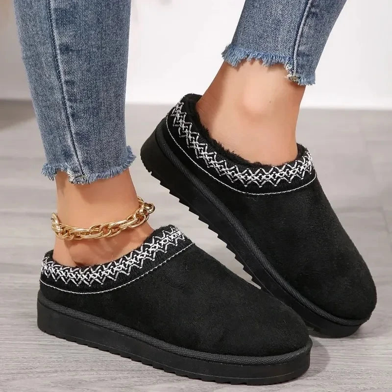 Faux Suede Cashmere Winter Slippers - Uggs Classic Ultra Mini Dupes