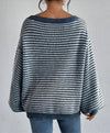 Oversized Striped Knit Sweater