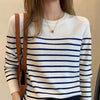 Striped Cotton Knit Pullover
