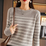 Striped Cotton Knit Pullover