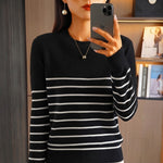 Striped Cotton Knit Pullover
