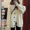 Oversized Fit Knitted Cardigan Sweater
