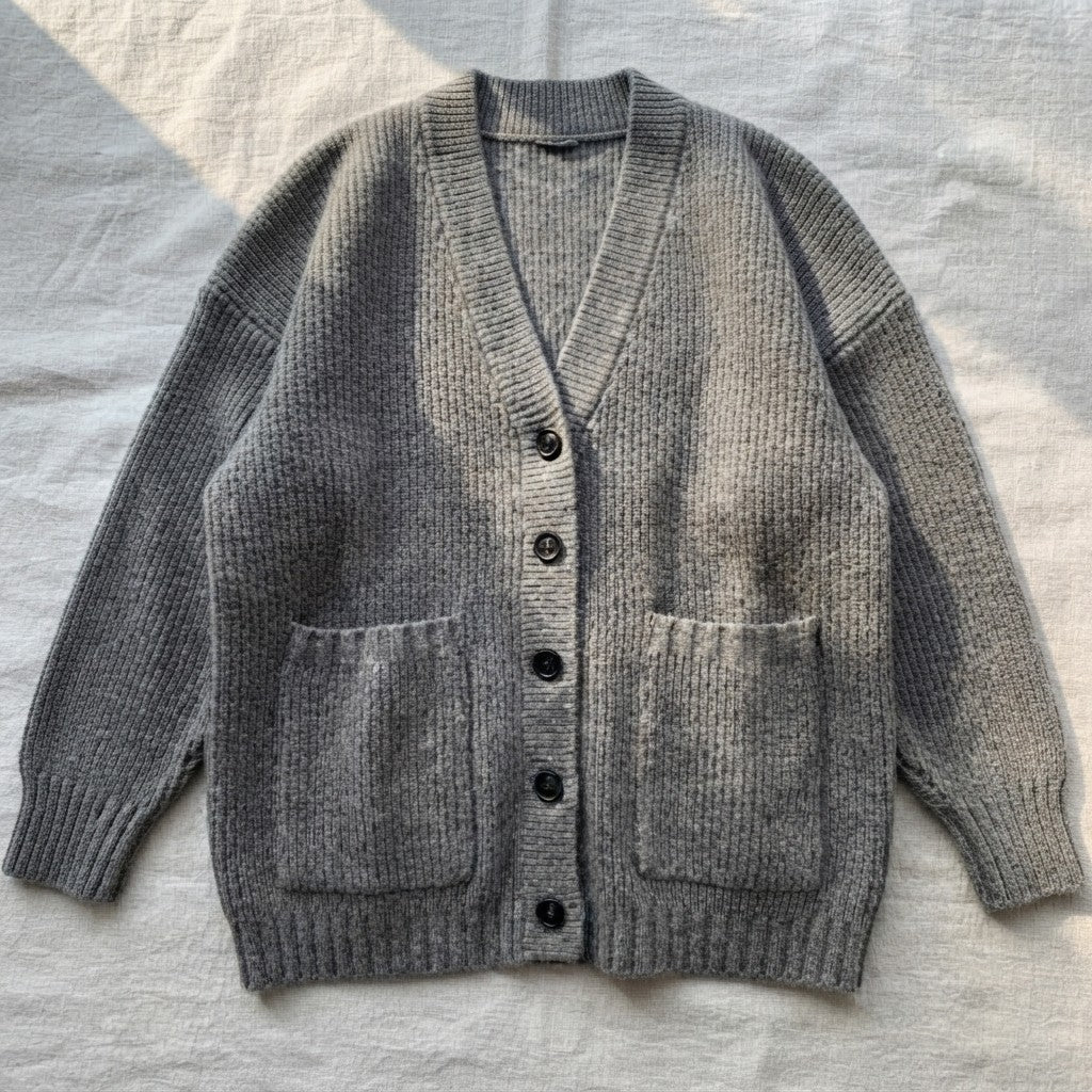 Oversized Fit Knitted Cardigan Sweater