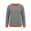 Plus Size Striped Color Block Sweater