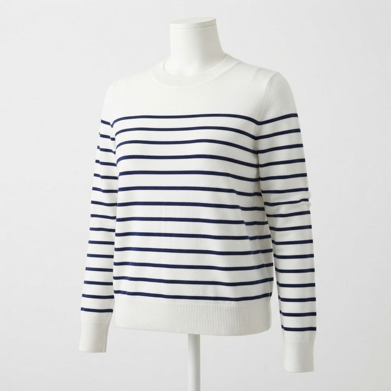 Striped Cotton Knit Pullover
