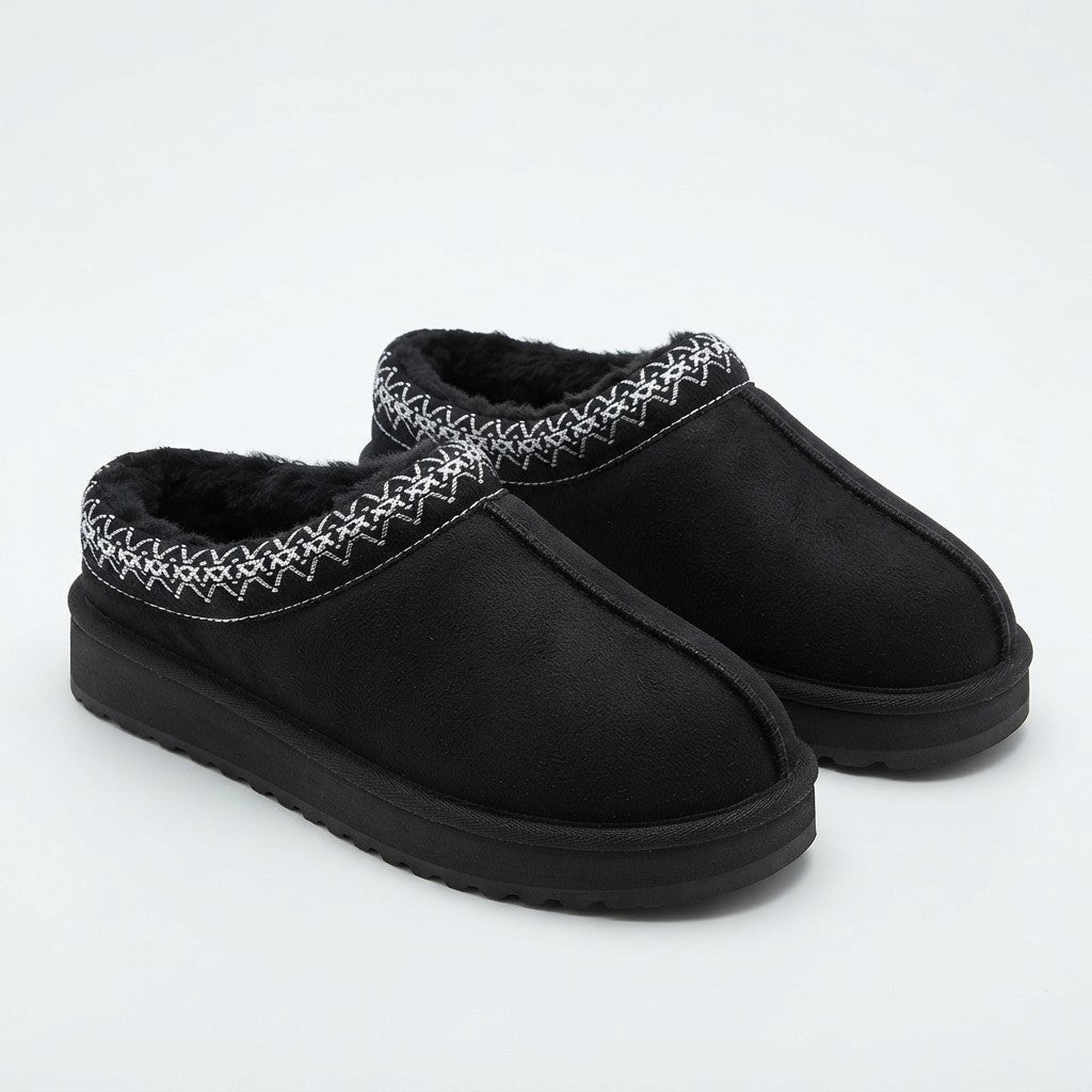 Faux Suede Cashmere Winter Slippers - Uggs Classic Ultra Mini Dupes