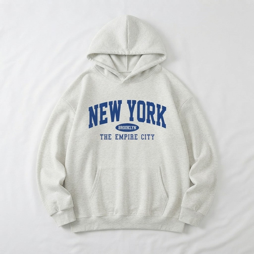 Fleece Letter Pattern Casual Hoodie