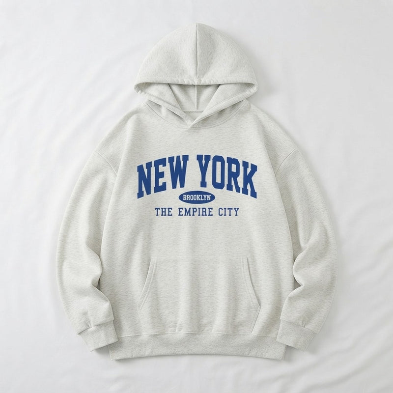 Fleece Letter Pattern Casual Hoodie