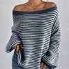 Oversized Striped Knit Sweater